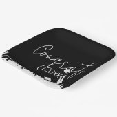 Afstuderen gefeliciteerd met witte Petten Papieren Bordje (Gebogen)