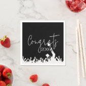 Afstuderen gefeliciteerd met witte Petten Servet (Insitu)