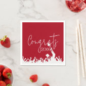 Afstuderen gefeliciteerd met witte Petten Servet (Insitu)