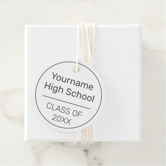 Afstuderen Gefeliciteerd Modern Minimalistisch Wit Bedankjes Labels (In situ)