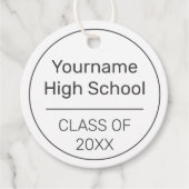 Afstuderen Gefeliciteerd Modern Minimalistisch Wit Bedankjes Labels (Voorkant)