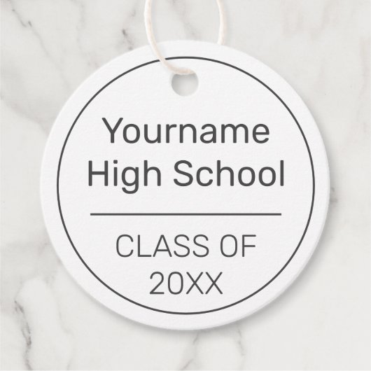 Afstuderen Gefeliciteerd Modern Minimalistisch Wit Bedankjes Labels (Voorkant)