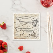 Afstuderen Gefeliciteerd Monogram Kompas & Kaart Servet (Insitu)