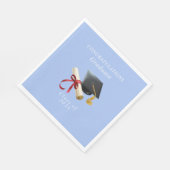 Afstuderen Gefeliciteerd Mortar Board Diploma Servet (Hoek)