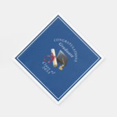 Afstuderen Gefeliciteerd Mortar Board Diploma Servet (Hoek)