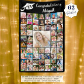 Afstuderen Gefeliciteerd Naam 62 Fotocollage Spandoek