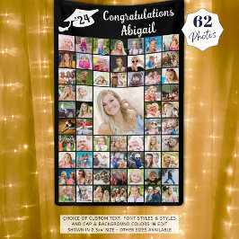 Afstuderen Gefeliciteerd Naam 62 Fotocollage Spandoek