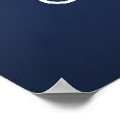 Afstuderen gefeliciteerd Navy Blue Gold Yellow & W Poster (Hoek)