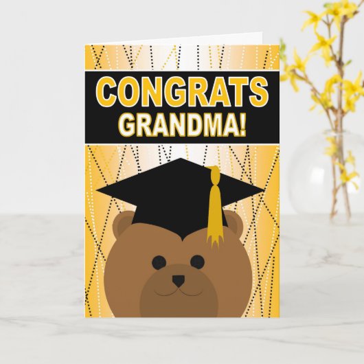 Afstuderen Gefeliciteerd oma/oma Kaart (Gele Bloem)