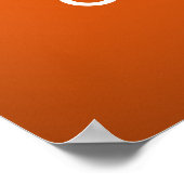 Afstuderen Gefeliciteerd Oranje, Zwart & Wit Afstu Poster (Hoek)