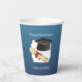 Afstuderen gefeliciteerd papieren bekers (Achterkant)