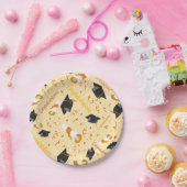 Afstuderen gefeliciteerd papieren bordje (Feest)