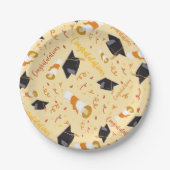 Afstuderen gefeliciteerd papieren bordje (Voorkant)