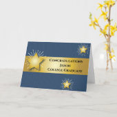 Afstuderen Gefeliciteerd Personalised Star Kaart (Gele Bloem)