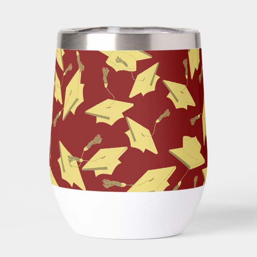 Afstuderen Gefeliciteerd Personaliseer Maroon Gold (Achterkant)