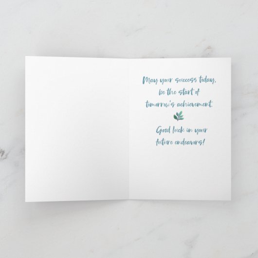 Afstuderen Gefeliciteerd Pet en diploma Kaart (Binnen)