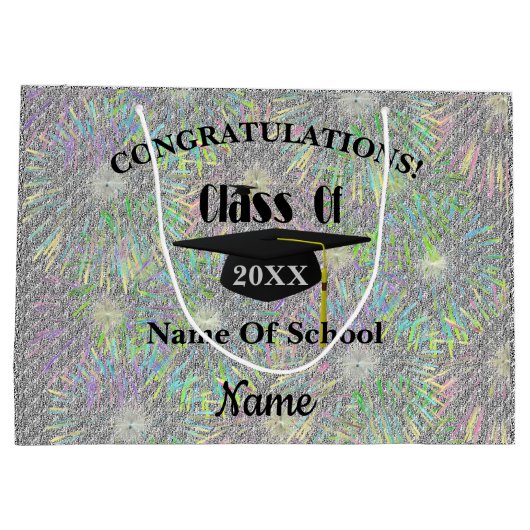 Afstuderen Gefeliciteerd Pet Gepersonaliseerd Groot Cadeauzakje (Achterkant)