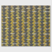 Afstuderen Gefeliciteerd Pet Gold Glitter Cadeaupapier (Vlak)