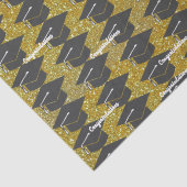 Afstuderen Gefeliciteerd Pet Gold Glitter Tissuepapier (Detail)