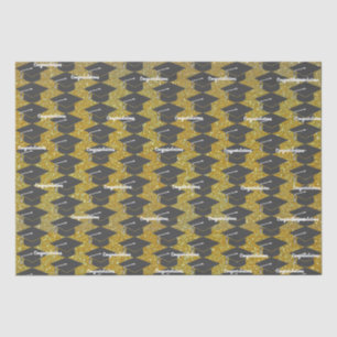 Afstuderen Gefeliciteerd Pet Gold Glitter Tissuepapier