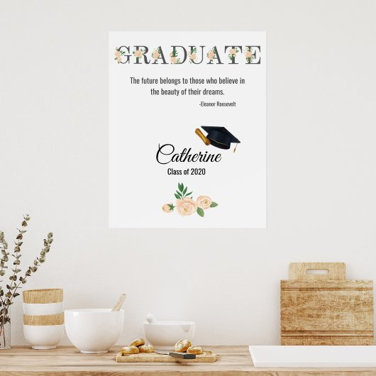  Afstuderen Gefeliciteerd Poster (Keuken)