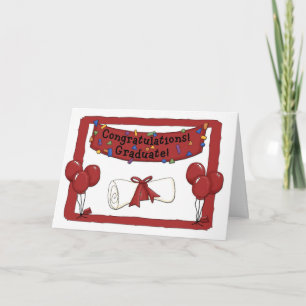Afstuderen gefeliciteerd Red Kaart