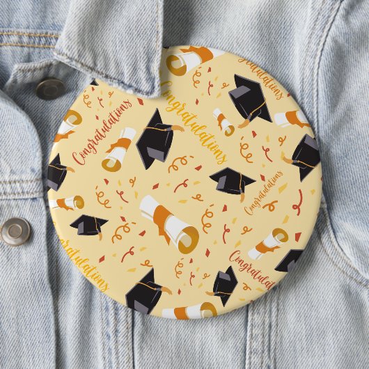 Afstuderen gefeliciteerd ronde button 6,0 cm (In situ)