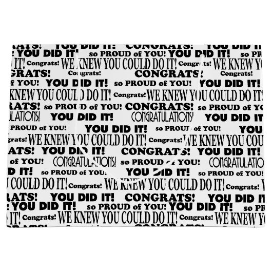 Afstuderen gefeliciteerd School Groot Cadeauzakje (Voorkant)