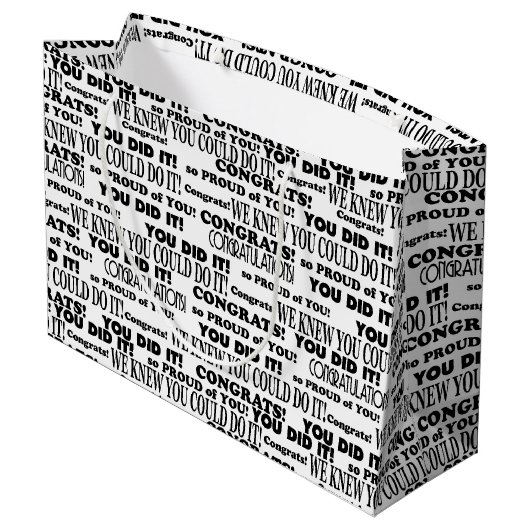 Afstuderen gefeliciteerd School Groot Cadeauzakje (Achterkant Gekanteld)