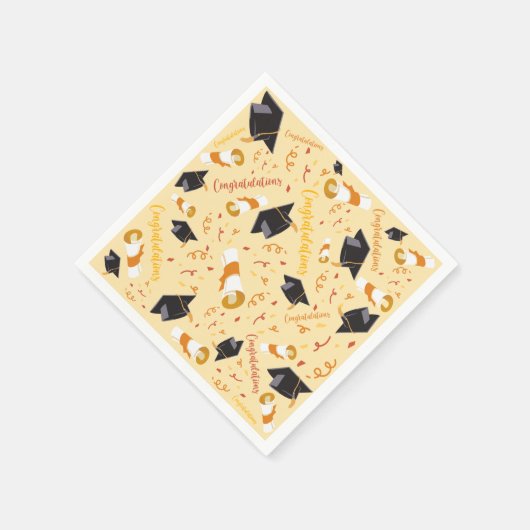 Afstuderen gefeliciteerd servet (Hoek)