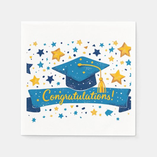 Afstuderen gefeliciteerd servetten (Voorkant)