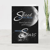 Afstuderen Gefeliciteerd Shoot voor de maan Kaart (Voorkant)