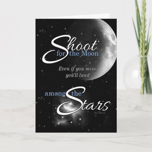 Afstuderen Gefeliciteerd Shoot voor de maan Kaart (Voorkant)