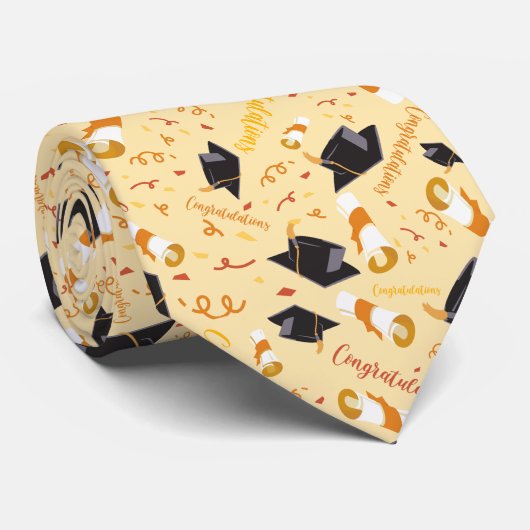 Afstuderen gefeliciteerd stropdas (Opgerold)