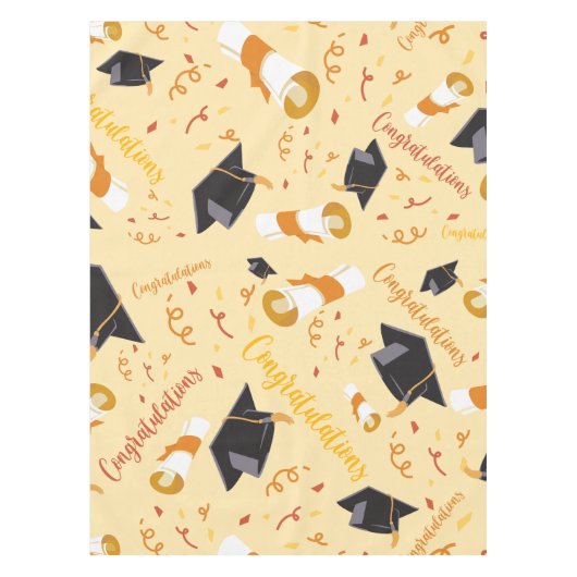 Afstuderen gefeliciteerd tafelkleed (Voorkant)