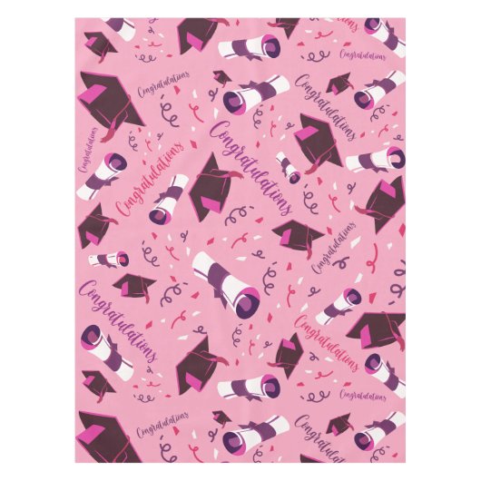 Afstuderen gefeliciteerd tafelkleed (Voorkant)