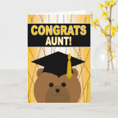 Afstuderen gefeliciteerd tante! kaart (Gele Bloem)