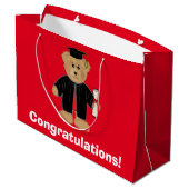 Afstuderen gefeliciteerd Teddy Bear Large Cadeautasje (Achterkant Gekanteld)