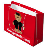 Afstuderen gefeliciteerd Teddy Bear Large Cadeautasje (Voorkant Gekanteld)