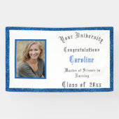 Afstuderen, Gefeliciteerd Verpleegster Glitter, Fo Spandoek (Horizontaal)