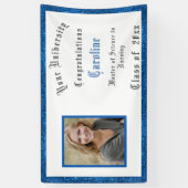 Afstuderen, Gefeliciteerd Verpleegster Glitter, Fo Spandoek (Verticaal)