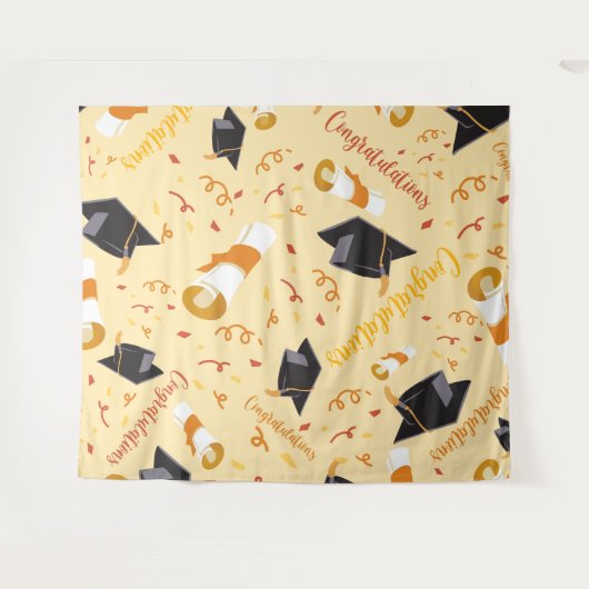 Afstuderen gefeliciteerd wandkleed (Voorkant (horizontaal))