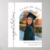 Afstuderen Gefeliciteerd Welkomstbord Poster (Voorkant)