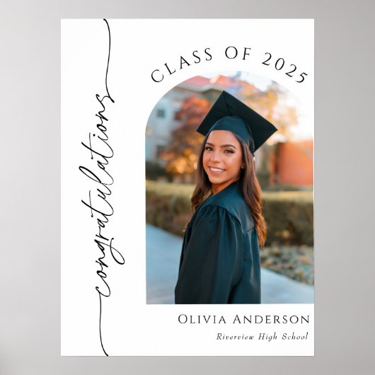 Afstuderen Gefeliciteerd Welkomstbord Poster (Voorkant)