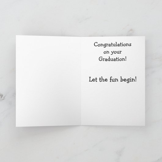 Afstuderen Gefeliciteerd Wenskaart Kaart (Binnen)