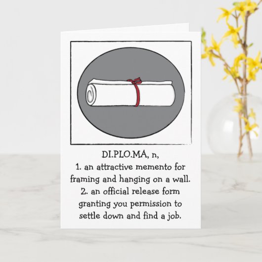 Afstuderen Gefeliciteerd Wenskaart Kaart (Gele Bloem)