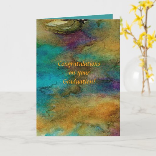 Afstuderen Gefeliciteerd Wenskaart Kaart (Gele Bloem)