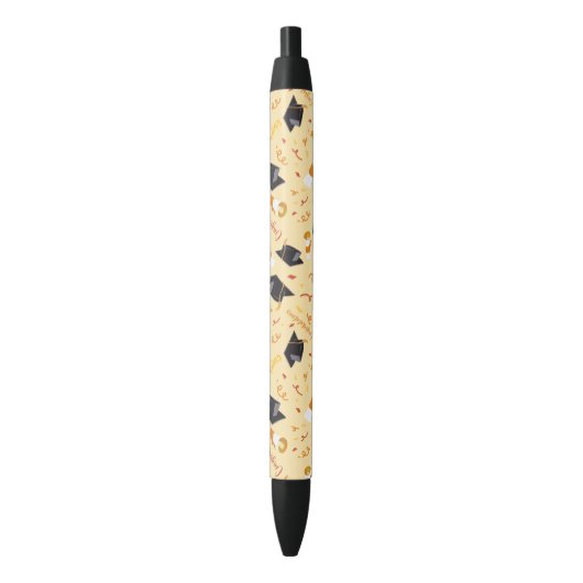 Afstuderen gefeliciteerd zwarte inkt pen (Voorkant Verticaal)