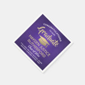 Afstuderen gegoten Paars goud en wit Servet (Hoek)