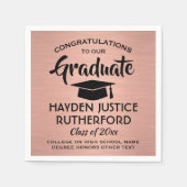 Afstuderen gegoten roze roze roodbruin en zwart servet (Voorkant)